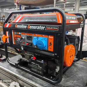 पोर्टेबल पेट्रोल गैसोलीन जनरेटर 5kw 6kw पेशेवर पेट्रोल इंजन खुला फ्रेम - Product Image 5