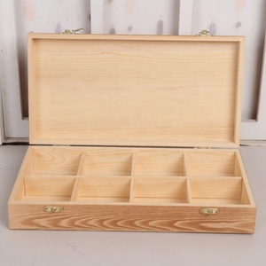 Caja de almacenamiento de madera rectangular de 8 compartimentos de estilo americano Vintage caja de embalaje de organización de pastel de Luna - Product Image 2