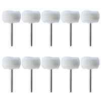 Tête de ponçage en feutre, roue abrasive de polissage, brosse miniature en coton avec tige de 3 mm