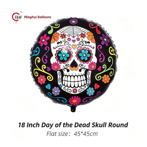 Ballons en aluminium Fiesta Mexicaine, assortiment de ballons Mylar imprimés Piñata, Cactus, Taco, Crâne, Drapeau <span class=keywords><strong>du</strong></span> <span class=keywords><strong>Mexique</strong></span> pour le Cinco de Mayo - Product Image 4