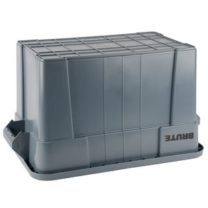 Rubbermaid Brute 20 Gal NSF Boîte de transport empilable <span class=keywords><strong>en</strong></span> plastique grise pour service de stockage des aliments Fourre-tout <span class=keywords><strong>en</strong></span> plastique avec couvercle - Product Image 2