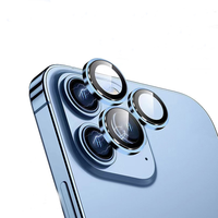 Protecteur d'écran d'objectif d'appareil photo en métal d'une seule pièce 9H couvercle d'objectif en verre trempé pour iPhone 16 Pro Max 15 14 13 12 11 verre d'appareil photo