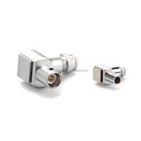 Connecteur coaxial haute tension WAKEN S-LAF FFB.1S.05 1P BNC en laiton 10A 12V, 1 cœur, mâle, IP50, rond, pour applications aérospatiales, soudage par ultrasons