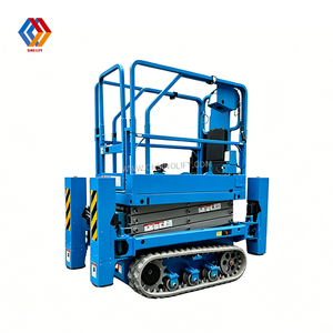 Plateforme élévatrice mobile à chenilles tout-terrain électrique autopropulsée à <span class=keywords><strong>ciseaux</strong></span>, 6m, 8m, 10m, à prix abordable - Product Image 3