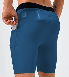 <span class=keywords><strong>Pantalones</strong></span> <span class=keywords><strong>Cortos</strong></span> Ajustados Deportivos para <span class=keywords><strong>Hombre</strong></span> <span class=keywords><strong>con</strong></span> Corte Láser, Shorts de Compresión Activos de Color Sólido, Logo Personalizado y Elástico Acanalado para Correr - Product Image 4