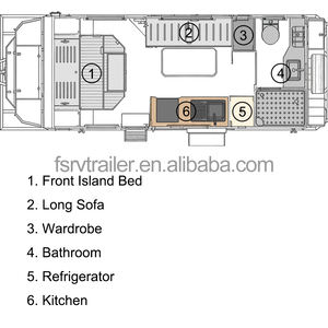 Style moderne Aventure en plein air Fonction mobile Camping Camper Caravan Stockage extérieur spacieux Construction durable Remorque de voyage - Product Image 6