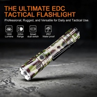 Nouvelle lampe torche LED tactique rechargeable par USB en alliage d'aluminium, étanche IP67, 1800+LM, portée longue de 300-400M, pour camping et EDC, modèle 2026