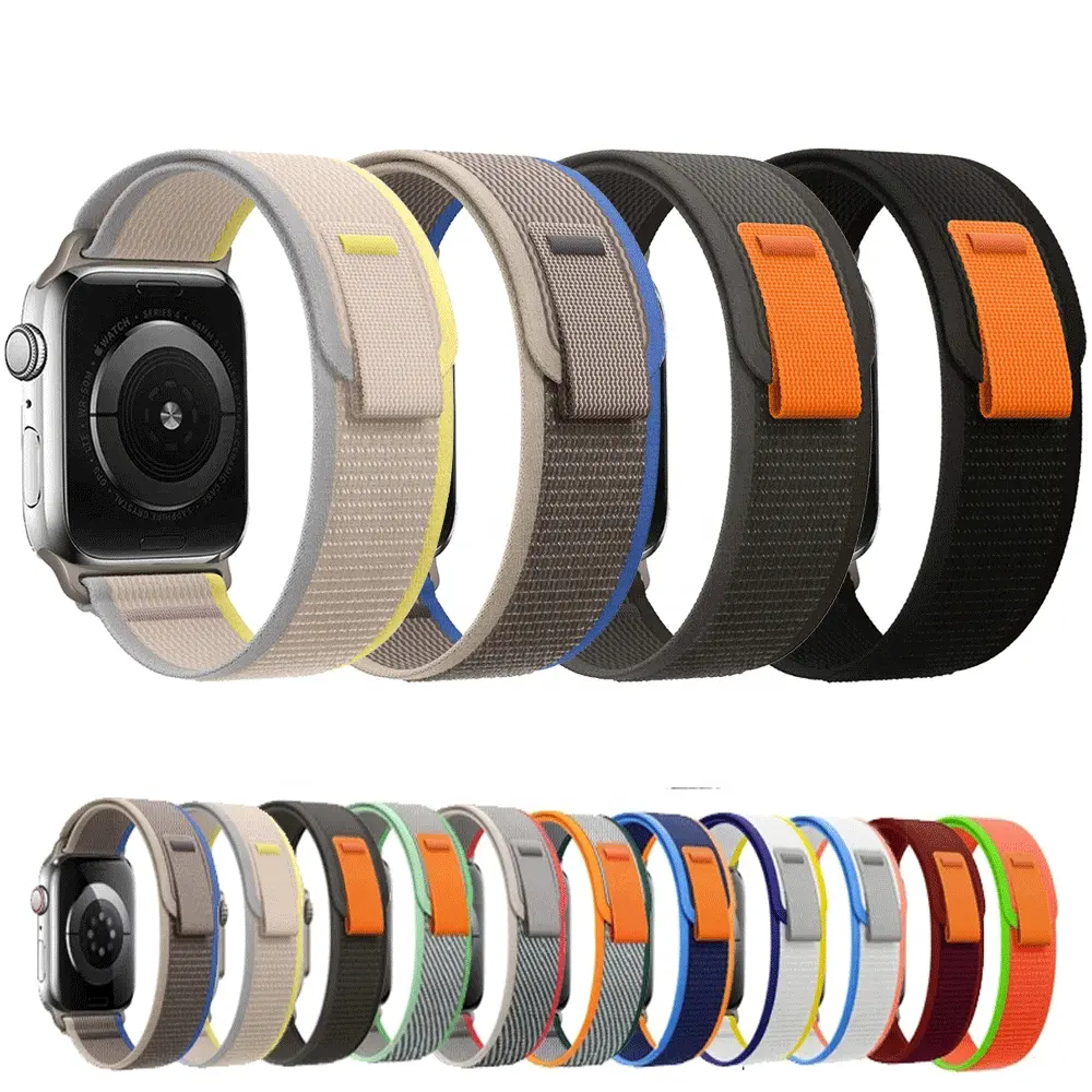 Factory Price 2023 Elastic Trail Loop For Apple Watch Series Ultra 8 7 6 Band 49mm Sport Breathable Nylon Bracelet Strap