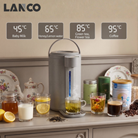 Bouilloire Électrique LANCO en Acier Inoxydable 3L avec Fonction Maintien au Chaud et Protection Anti-Ébullition à Sec, Pot Thermique Numérique pour Usage Domestique et Hôtelier, Garantie 2 Ans