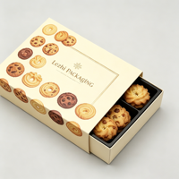 Boîte à tiroir pour emballages de pâtisseries de haute qualité avec impression de logo personnalisé, boîte d'emballage en papier alimentaire pour biscuits