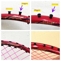 Kit de passants de cordage professionnels pour raquette de badminton, tube de protection de cordage en nylon noir N801 1,0 mm de haute qualité