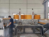 Machine de gravure sur pierre JK-2020 à 4 axes, haute efficacité, haute précision, avec deux têtes et deux tables rotatives séparées, puissance 15 kW