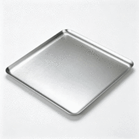 Plateau carré long en acier inoxydable FLEY, style esthétique coréen, plat de table plat compatible micro-ondes, vaisselle réutilisable pour barbecue et fondue