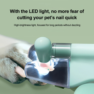Coupe-ongles LED en plastique PET pour chats et chiens avec limes intégrées et éclairage de la ligne sanguine, sans parfum - Product Image 2