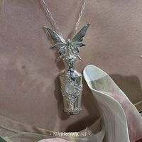 Collier pendentif en os sphénoidien 3.0 en argent et pierre naturelle électroplaqué, concept 'Conteneur émotionnel de l'âme', design KeTang