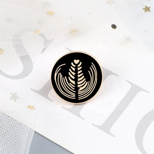 Dark Punk rond émail dessin crânes café serpent broche chemise sac revers épingle - Product Image 3