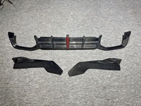 Diffuseur arrière en fibre de carbone style E avec éclairage pour BMW F98 X4M, séparateur de pare-chocs arrière, spoiler, kit carrosserie