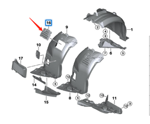 51717143849 adecuado para BMW 3 Series <span class=keywords><strong>E90</strong></span> Placa de cubierta pequeña de bombilla forrada de tablero de hoja izquierda - Product Image 4