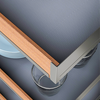 Artsteel Panier coulissant à 4 niveaux en alliage d'aluminium finition noyer, robuste et écologique, pour armoire de cuisine
