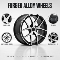 Jantes de voiture MOJIO 20 pouces 5x112 en alliage d'aluminium forgé léger monobloc personnalisées ET PCD pour voitures de performance