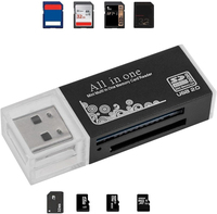 Lecteur de carte USB 4 en 1 SD TF Lecteur de carte mémoire externe USB 2.0 pour Memory Stick T-Flash Micro M2 MS Adaptateur SD