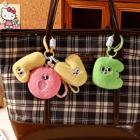 Porte-clés en peluche alphabet mignon, pendentif lettre doux en peluche, porte-clés pour l'éducation précoce des enfants, vente en gros, accessoires cadeaux personnalisés