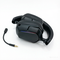 Casque de jeu OEM JL LDAC 2.4G+BT 5.3 triple mode avec éclairage RGB, décoration magnétique et design pliable, indicateur de batterie LED