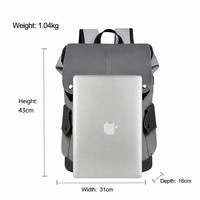 Sac à dos de voyage sportif imperméable en cuir PU de haute qualité, grand format, en polyester, pour étudiants et professionnels, avec compartiment pour ordinateur portable