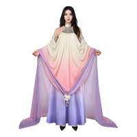 Ecoparty Ensemble de Costume de Cosplay Unisexe Adulte pour Halloween, Haut en Chiffon Japonais, Robe de Fête Personnage d'Anime en Polyester, Détection par la Perche