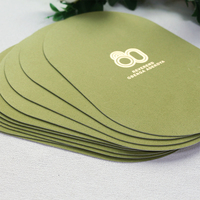 Carte de menu ovale personnalisée, impression dorée, carton rigide pour mariage, anniversaire, banquet, décoration de table, événement