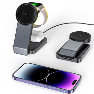 Cargador inalámbrico creativo portátil tres en uno de 15W para <span class=keywords><strong>iPhone</strong></span> 14 <span class=keywords><strong>Pro</strong></span> Max para <span class=keywords><strong>iPhone</strong></span> <span class=keywords><strong>12</strong></span> para <span class=keywords><strong>AirPods</strong></span> IWatch - Product Image 5