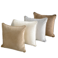 Vente en gros de taie d'oreiller jacquard personnalisée, housse de coussin en velours solide pour canapé-lit de salon, décoration de luxe d'hôtel de fabricant OEM
