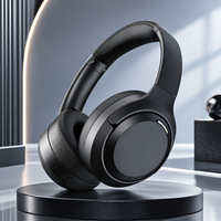 Headset Gaming Nirkabel Lipat Over Ear Stereo dengan Peredam Kebisingan ANC dan Mikrofon untuk PC dan Ponsel