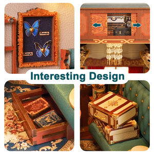 Tonecheer السفر الأوروبي دمية بيت الكتب 3d لغز قطار اللانهاية المقصورة TQ443 المشهد الحركة مناظر طبيعية ريفية قابلة للاستبدال - Product Image 2