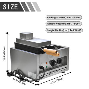 Коммерческая электрическая машина для приготовления тайяки и вафельных палочек из нержавеющей стали с антипригарным покрытием, автоматическая, высокопроизводительная, для пекарен - Product Image 5