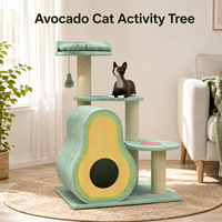 Arbre à chat en forme d'avocat avec nid douillet et poteaux à gratter, mobilier pour animaux de compagnie personnalisé OEM ODM