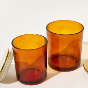 Оптовая партия: 220 мл, глянцевая янтарная стеклянная банка для свечей (12 шт./коробка) - золотая металлическая крышка, доставка за <span class=keywords><strong>3</strong></span> дня и гофрированная упаковка EPE - Product Image 6