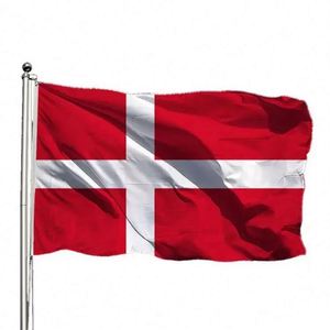 Soccer Sports All Countries Polyester Cheap High Quality Denmark National <b>Flag</b> with 2 Grommets - Product Image 1