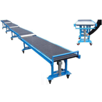 Convoyeur à gravité extensible robuste X-YES pour le déchargement de véhicules porte-conteneurs de toutes tailles Système de chargement Camion
