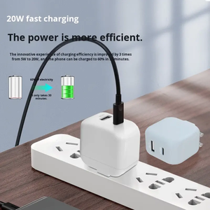 <span class=keywords><strong>Chargeur</strong></span> double port PD20W USB-C/USB-A à charge rapide, compatible avec les téléphones mobiles <span class=keywords><strong>Apple</strong></span> iPhone 17, tête <span class=keywords><strong>de</strong></span> charge Macaron - Product Image 5