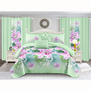 12 pezzi moderno <span class=keywords><strong>letto</strong></span> matrimoniale in un Set di borse <span class=keywords><strong>con</strong></span> tende floreale gonna <span class=keywords><strong>letto</strong></span> piatte federe tessuto poliestere resistente - Product Image 2