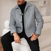 Veste décontractée pour homme Temu, best-seller 2026, automne/hiver, avec col rabattu