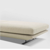 Ensemble de canapé d'angle carré de petite taille, tissu en flanelle, réglable et rembourré en éponge, design minimaliste, OEM pour salon, bureau, hôtel
