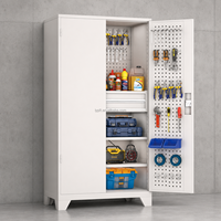 Armoire à outils métallique personnalisable avec tiroirs et panneau perforé pour la gestion professionnelle des outils de garage