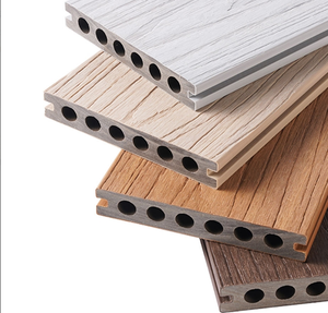 Planches de terrasse rectangulaires en WPC à grain de <span class=keywords><strong>bois</strong></span> RUIHE - Co-extrusion OEM, imperméables, écologiques, à emboîtement DUAL LOCK, entrepôt - Product Image 5