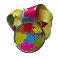 En gros Concevez Votre Propre Médaille Personnalisée En Alliage De Zinc Coloré En Métal Marathon Triathlon Taekwondo Race Sport Médailles avec Ruban