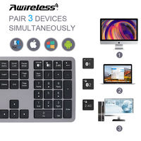 Clavier et souris sans fil Bluetooth 2.4G OEM QWERTY pleine taille ultra-mince et silencieux – Pack combo