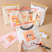 Sac de rangement pour la crèche, organisateur de vêtements pour enfants d'âge préscolaire, sacs de séparation étanches et hermétiques en plastique pour bébés