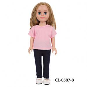 T-shirt uni pour poupée de <span class=keywords><strong>18</strong></span> pouces, vêtements pour poupée américaine de 43 cm, vente chaude - Product Image 4