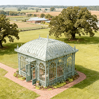 Kit de serre à ossature métallique avec panneaux en polycarbonate, parfait pour le jardin, montage facile en une journée
